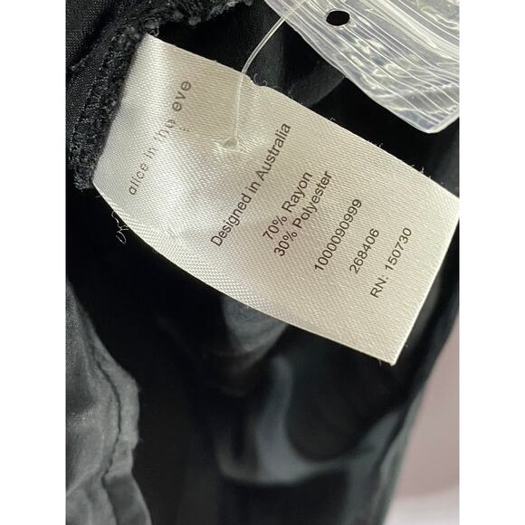 ALICE IN THE EVE Women’s Black Sienna Silky Button-Up Long Sleeve Top SZ XS - Picture 8 of 10